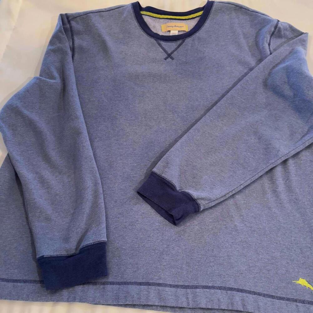 Tommy Bahama Long sleeve Men size xxl blue fleece 60% cotton